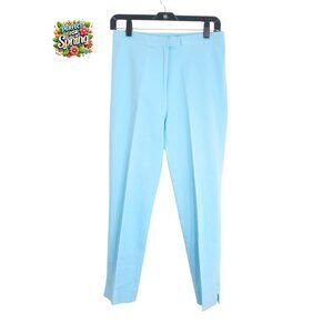 Christine Phillipe Womens Pants Size 8 Light Blue Stretch Cotton Blend Tapered